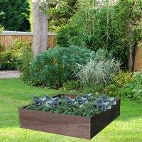 NBB Recycled Furniture EverYear Raised Bed L1200 x D1240 x H400mm - Brown, Brown