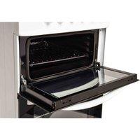Haden HECT50W 50Cm Electric Twin Cavity Oven With Ceramic Hob, White