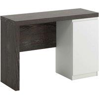 Teknik Hudson Chunky Desk - Charcoal Ash Finish with Pearl Oak Accents, Grey