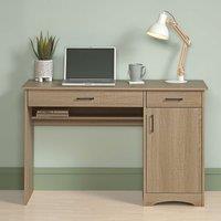 Teknik Home Office Essentials Computer Desk - Summer Oak Finish, Brown