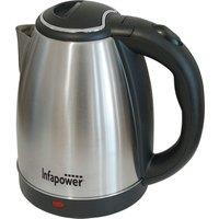 Infapower X503 1800W 360 Degree 1.8L Cordless Kettle - Silver, Silver