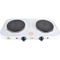 Lloytron LY4002 2000W Double Hot Plate - White, White