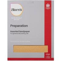 Harris Seriously Good Assorted Sandpaper - Pack of 4 - Grey & Yellow