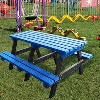 NBB Recycled Furniture NBB Junior Medium 150cm Recycled Plastic Picnic Table - Blue, Blue