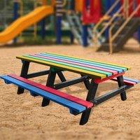 NBB Recycled Furniture NBB Junior Medium 150cm Recycled Plastic Picnic Table - Mutli-Coloured, Multi
