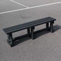 NBB Recycled Furniture NBB Recycled Plastic Backless 150cm Bench - Black, Black