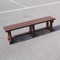 NBB Recycled Furniture NBB Recycled Plastic Backless 150cm Bench - Brown, Brown