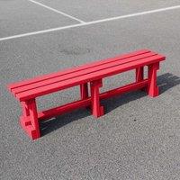 NBB Recycled Furniture NBB Recycled Plastic Backless 150cm Bench - Cranberry Red, Red