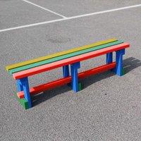 NBB Recycled Furniture NBB Recycled Plastic Backless 150cm Bench - Multi-Coloured, Multi
