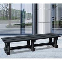 NBB Recycled Furniture NBB Recycled Plastic Backless 200cm Bench - Black, Black