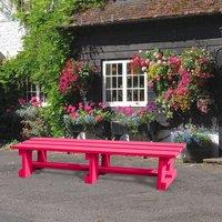 NBB Recycled Furniture NBB Recycled Plastic Backless 200cm Bench - Cranberry Red, Red