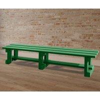 NBB Recycled Furniture NBB Recycled Plastic Backless 200cm Bench - Green, Green