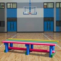 NBB Recycled Furniture NBB Recycled Plastic Backless 200cm Bench - Multi-Coloured, Multi