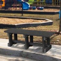 NBB Recycled Furniture NBB Junior Recycled Plastic 90cm Backless Bench - Black, Black