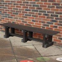 NBB Recycled Furniture NBB Junior Recycled Plastic 120cm Backless Bench - Brown, Brown