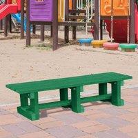 NBB Recycled Furniture NBB Junior Recycled Plastic 120cm Backless Bench - Green, Green