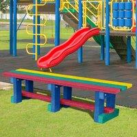 NBB Recycled Furniture NBB Junior Recycled Plastic 120cm Backless Bench - Multi-Coloured, Multi