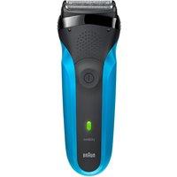 Braun Series 3 310 Electric Shaver, Wet & Dry Razor for Men, Black/Blue, Black
