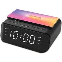Groov-e Atlas Alarm Clock Radio w/ Wireless Charging Pad