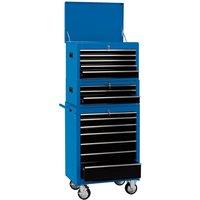 Draper 26" Combination Roller Cabinet and Tool Chest (15 Drawer) - Blue, Blue