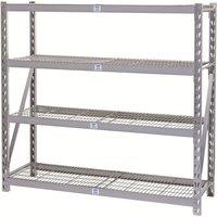 Draper Expert Heavy Duty Steel 4 Shelving Unit - Silver, Silver