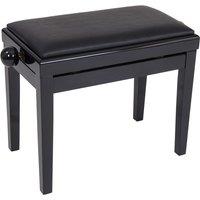 Kinsman Adjustable Piano Bench - Satin Black, Black