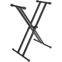 Kinsman Standard Series Double Braced Keyboard Stand, Black