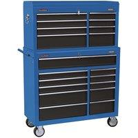 Draper 40" Combined Roller Cabinet and Tool Chest (19 Drawer) - Blue