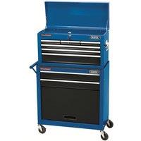 Draper Two Drawer Roller Cabinet and Six Drawer Chest - Blue, Blue