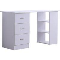 Zennor 120cm Computer Desk with 3 Shelves & Drawers, White
