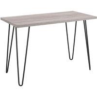 Solstice Narvi Retro Desk - Distressed Grey Oak, Brown