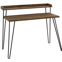Solstice Albiorix Retro Desk with Riser - Walnut, Brown