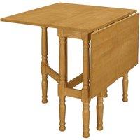 Heartlands Furniture Dunbar Rectangle Gateleg Dining Table Light Oak, Brown