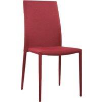 Heartlands Furniture Set Of 4 Chatham Fabric Chairs Metal Legs Red, Red