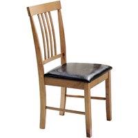 Heartlands Furniture Set Of 2 Massa Oak Dining Chairs, Black