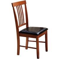 Heartlands Furniture Set Of 2 Massa Mahogany Dining Chairs, Black