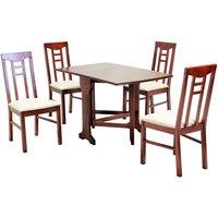 Heartlands Furniture Liverpool Dining Set Mahogany, Brown