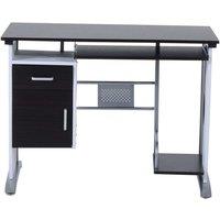 Zennor Pawley Desk w/ Storage - Black Walnut, Black
