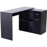 Zennor Berkeley Rotating Corner L-Shape Desk - Black, Black