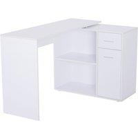 Zennor Berkeley Rotating Corner L-Shape Desk - White, White