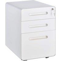 Solstice Alioth 3 Draw Lockable Filing Cabinet - White, White