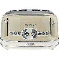 Ariete AR5603 Vintage 4-Slice Toaster - Cream, Cream
