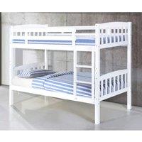 Ashbrook Solid Wood Bunk Bed White, White
