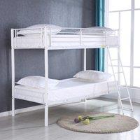 Himley Metal Bunk Bed White, White