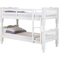 Trieste Chunky Pine Bunk Bed White Wash, White