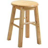 Heartlands Furniture 46cm Natural Wood Bar Stool Pair, Brown