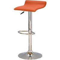 Heartlands Furniture Red and Chrome Bar Stool Pair Adjustable Height, Red
