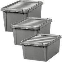 Orthex SmartStore Recycled Storage Box - Set of 3, Grey