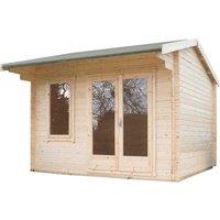 Shire Marlborough 12 ft x 12 ft Log Cabin, Brown