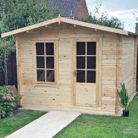 Shire Bucknells 10 ft x 8 ft Log Cabin, Brown